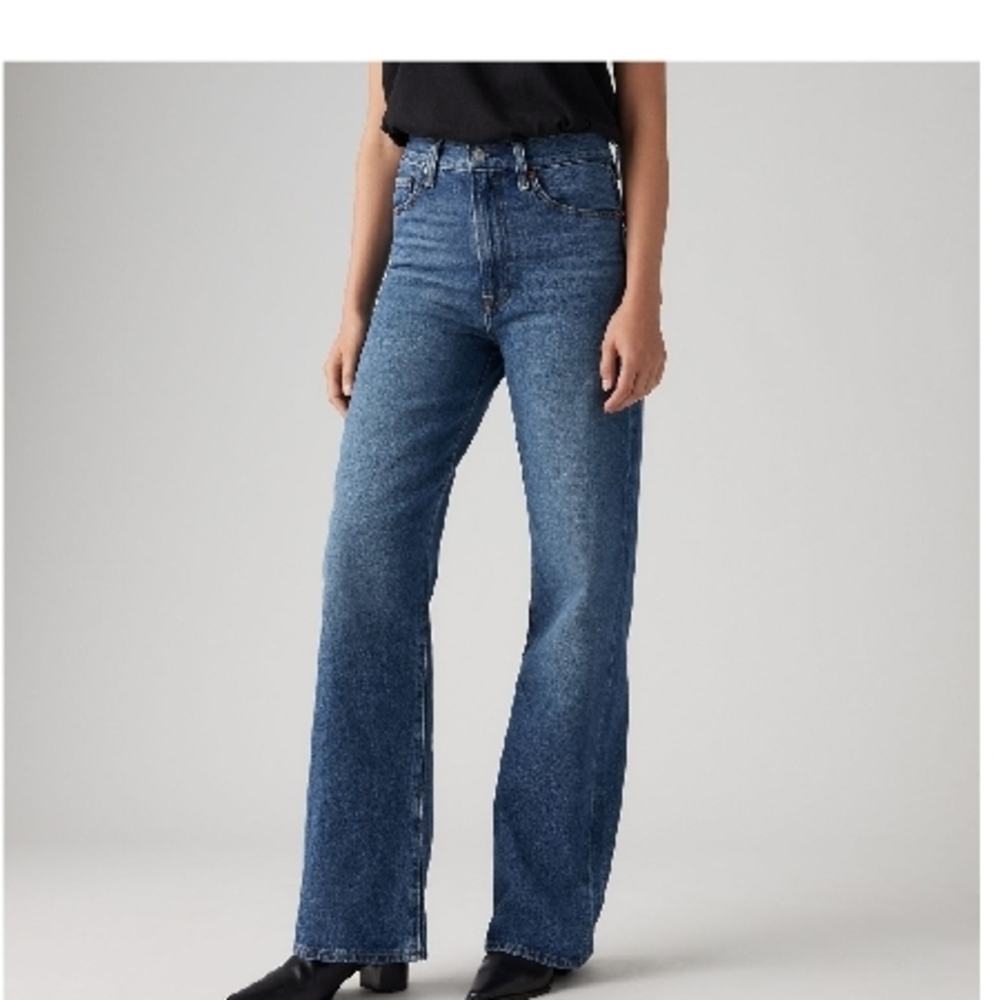 Levi's Ribcage Wide Leg Denim Jeans